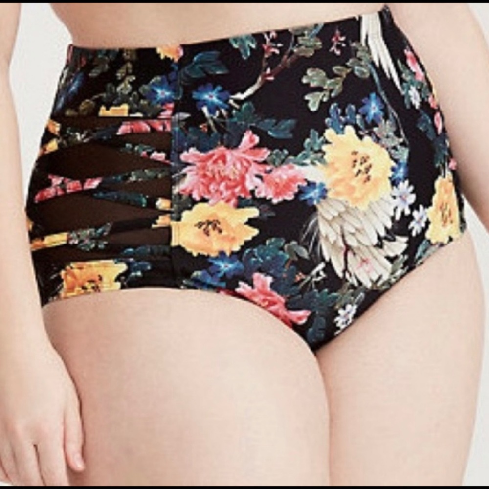COPY - Torrid Floral Swimsuit BOTTOM 2 XL